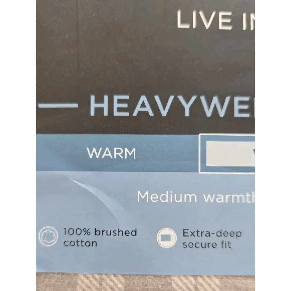 Cuddl Duds Gray Plaid Heavyweight Flannel Sheet Set